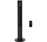 Ventilateur colonne avec télécommande, 45 W, oscillation à 70°, minuterie 12 h, 4 modes, 3 vitesses silencieuses, Ø 31,5 x H 117 cm, noir