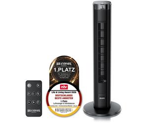 Ventilateur colonne Brandson avec télécommande, silencieux, moteur à courant continu, 40 W, économe en énergie, minuterie, oscillation, 12 vitesses, Ventilateurs et refroidisseurs d'air Sieger 2026