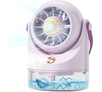 Ventilateur colonne - CHOUMICHA SAVEURS FRANCE AGRO - Portable - 3 vitesses - Rechargeable - Brumisateur