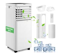 Ventilateur colonne mobile ZMH 7000 BTU, climatiseur 3-en-1 pour rafraîchir, aérer et déshumidifier les pièces jusqu'à 20 m² ; mode veille silencieux à 40 dB ; kit de fixation pour fenêtre complet
