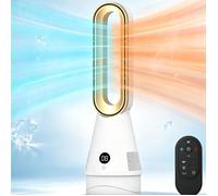 Ventilateur Colonne Sans Pale 2 en 1 Rafraîchisseur Chauffage 1300W 30W 8 Niveaux Écran Tactile Télécommande Sécurité 9h Timer
