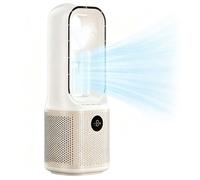 Ventilateur Colonne Sans Pale 3-en-1 3500mAh USB avec Humidificateur rechargeable Réglage de la vitesse du vent en 9 niveaux