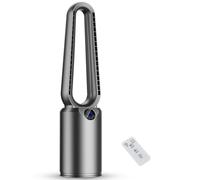 Ventilateur Colonne Sans Pales 85 cm - Ventilateur Tour Silencieux 20dB avec 24 Vitesses, Vitesse Maximum 9,7 m/s, Oscillation à 90°, Minuterie 12H, Télécommande et Tactile pour Grande Chambre