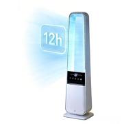 Ventilateur colonne sans pales Zimilo avec télécommande et écran LED, 3 vitesses, 3 modes, oscillation à 50°, ventilateur sur pied silencieux, 90 cm