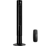 Ventilateur colonne silencieux 110 cm, sans pales, oscillation 85° ° Télécommande, Minuteur, 3 Modes noir