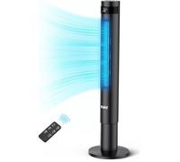 Ventilateur colonne silencieux Vitesse Oscillant à 90° 110 cm de haut Télécommande LED incluse 3 vitesses minuterie 12H