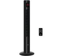 HOMCOM Ventilateur colonne silencieux 45 W, ventilateur tour pour chambre avec 3 modes 3 vitesses, tšŠlšŠcommande, oscillant 70¡ã, minuterie 12H et šŠcran LED, 117H cm, noir