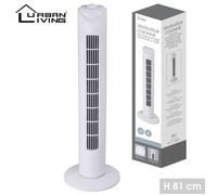 Ventilateur colonne - URBAN LIVING - Eventail de colonne 81cm - Noir - 3 vitesses - Design fin