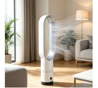 Ventilateur Colonne, Ventilateur sans pales, silencieux, oscillant 90°, 8 vitesses, minuterie 9h, ventilateur pour salon chambre
