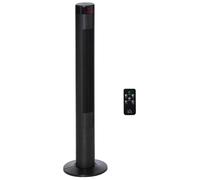 Ventilateur colonne Zimilo 45 W avec télécommande, affichage LED, minuterie 12 h, 4 modes, 3 vitesses, oscillation à 70°, Ø 31,5 x 117 cm, pour le salon et le bureau