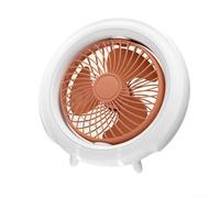 Ventilateur compact, multifonction pour la maison, l'extérieur, petit ventilateur électrique portable silencieux (orange)