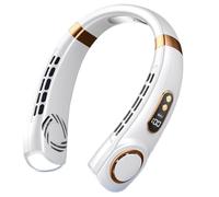 Ventilateur Cou Silencieux, Outil Aérateur Silencieux Rechargeable À 5 Vitesses, Mains Libres Rechargeable Ventilateur Personnel De Cou Avec Lumière LED 7 Couleurs Et Écran, Idéal Pour Voiture