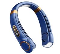 Ventilateur Cou Silencieux, Outil Aérateur Silencieux Rechargeable À 5 Vitesses, Mains Libres Rechargeable Ventilateur Personnel De Cou Avec Lumière LED 7 Couleurs Et Écran, Idéal Pour Voiture