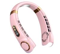 Ventilateur Cou Silencieux, Outil Aérateur Silencieux Rechargeable À 5 Vitesses, Mains Libres Rechargeable Ventilateur Personnel De Cou Avec Lumière LED 7 Couleurs Et Écran, Idéal Pour Voiture