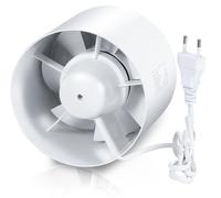 Ventilateur de 100 mm avec valve de non-retour, débit de 130 m³/h, fonctionnement silencieux