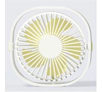Ventilateur de bureau 3 vitesses 360 degrés rotatif mini ventilateur carré portable léger simple silencieux blanc été
