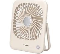 Ventilateur de Bureau 3 Vitesses Rechargeable USB-C avec Support inclinable Apokin Blanc