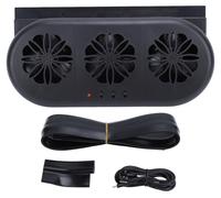 Ventilateur de bureau automatique avec 3 ventilateurs, USB, noir, 550 g