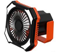 Ventilateur de Bureau Clip Puissant pour Intérieur Extérieur(Orange+Black) | Silencieux 3 vitesses, télécommande incluse, ajustement à distance, parfait pour chambre bébé, bureau calme