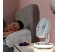 Ventilateur de bureau - InnovaGoods - FanLed - Rechargeable - LED - Blanc