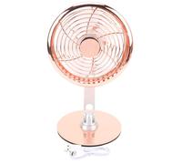 Ventilateur de bureau - Métal rétro 3 vitesses USB silencieux rotatif 360° - Pour maison bureau - Or rose