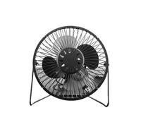 Ventilateur de bureau mini - Corps en métal, USB silencieux - Pour bureau, chambre - 4 pouces Noir