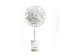 Ventilateur de bureau portable 3600 mAh rotatif à 720° avec pince solide, 4 niveaux de vent, rechargeable par USB, à suspendre ou à poser (13 cm)