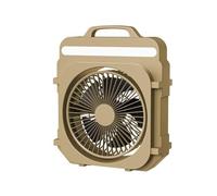 Ventilateur de bureau portable avec lumière LED 5 niveaux rechargeable par | Ventilateur de table rechargeable par USB, matériau ABS, 27 x 23 x 7,5 cm, compatible avec charge solaire, idéal pour camping