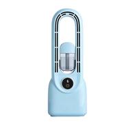 Ventilateur de bureau portable avec réservoir d'eau visible, 6 vitesses | Petit ventilateur brumisateur sans pale, ventilateur de bureau portable avec réservoir d'eau visible et brume