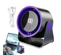Ventilateur De Bureau Portable | Brasseur D'Air À Affichage LED Longue Durée | Ventilateur De Bureau Silencieux | Pour Maison Chambre Salon Dortoir Camping-Car Voyage Camping Extérieur Plage