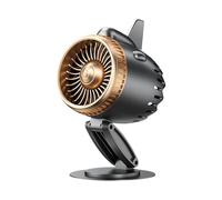 Ventilateur de bureau pour avion - 14 x 15,4 x 22,4 cm, 5 vitesses, silencieux, rechargeable par USB, cellule d'alimentation 2400 mAh, ventilateur de bureau pour avion personnel pour modèle unique