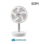 Ventilateur de bureau rechargeable Blanc 4 W