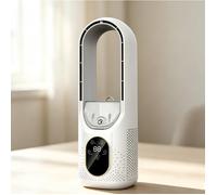 Ventilateur de bureau sans pales, Ventilateur USB Silencieux, avec fonction brumisateur, Écran LED, 6 Vitesses, 10W, Humidification