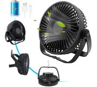 Ventilateur de bureau silencieux à batterie rechargeable en 1, puissant ventilateur USB, mini ventilateur portable à 3 vitesses