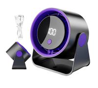 Ventilateur de Bureau Silencieux | Brasseur D'Air À Affichage LED Longue Durée | Ventilateur Portable Rechargeable USB - Pour Maison Bureau Chambre Salon Dortoir Camping-Car Voyage Camping Extérieur P