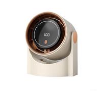 Ventilateur de bureau télescopique pliable pour mini ventilateur de circulation rechargeable portable à fixation murale haute puissance pour dortoir d'étudiant (café au lait)