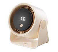 Ventilateur de bureau turbo portable, table à 100 vitesses réglable avec écran, rechargeable USB, petit ventilateur pour bureau, chambre et dortoir