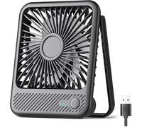 Ventilateur de bureau USB - Koonie - Ultra silencieux 35 dB - Réglable à 180° - 3 vitesses - Alimentation USB-C