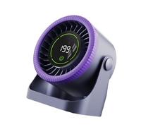 Ventilateur de bureau USB puissant avec batterie de 6000 mAh et circulation d'air à grand angle pour intérieur ou extérieur - Ventilateur rechargeable de type C