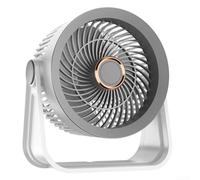 Ventilateur de bureau USB rechargeable, 5 silencieux économie d'énergie avec veilleuse pour la maison, le bureau, la chambre à coucher, refroidissement personnel portable