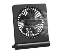 Ventilateur de bureau USB rechargeable à vitesses réglables, refroidissement silencieux, poignée portable, design compact, angle d'inclinaison à 3 vitesses, alimentation USB-C, léger pour bureau