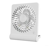 Ventilateur de bureau USB rechargeable à vitesses réglables, refroidissement silencieux, poignée portable, design compact, angle d'inclinaison à 3 vitesses, alimentation USB-C, léger pour bureau