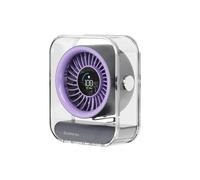 Ventilateur de bureau USB rechargeable avec flux d'air turbo - 100 vitesses réglables, affichage numérique, design compact ultra-silencieux - Parfait pour la chambre, le bureau à domicile, les purple