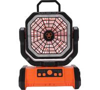 Ventilateur de camping avec éclairage LED et télécommande, 4 vitesses de ventilation, 3 niveaux de luminosité, batterie de 20 000 mAh, ventilateur de tente pour une utilisation en extérieur