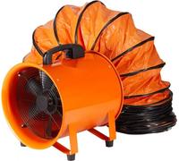 Ventilateur de chantier 367-W-AC-Motor - Ventilateur de chantier 2800 t/mn - Ventilateur de chantier 1214 L/s (2574 CFM) - Ventilateur axial avec 10 m de tuyau - Ventilateur axial 79 dB niveau sonore