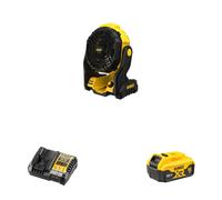 Ventilateur de chantier DCE512N-XJ + 1 batterie 18V 5 Ah + 1 chargeur DCB1104-QW DEWALT