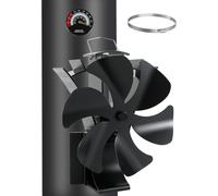 Ventilateur de chauffage - Chauffage par convection - Chauffage d'ambiance - Installation magnétique - 25 cm - Noir