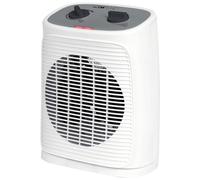 Ventilateur de chauffage Clatronic® in onction ventilateur, chauffage électrique avec thermostat réglable en continu et 2 niveaux de chauffage,oscillant,chauffage pour salle de bain,cuisine,garage