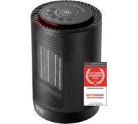Ventilateur de chauffage en argent de 2000W avec minuterie, télécommande et écran numérique, radiateur oscillant, générateur d'air chaud et froid