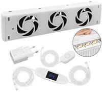 Ventilateur de chauffage, ventilateur de chauffage intelligent 3.0 avec capteur de chaleur, amplificateur de chauffage durable, adapté au chauffage au sol et aux radiateurs.